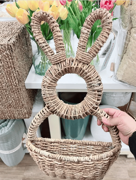 🔥Easter Hot Sale!🔥 - Bunny Basket Hanging Wall Pocket Spring Decor🐰