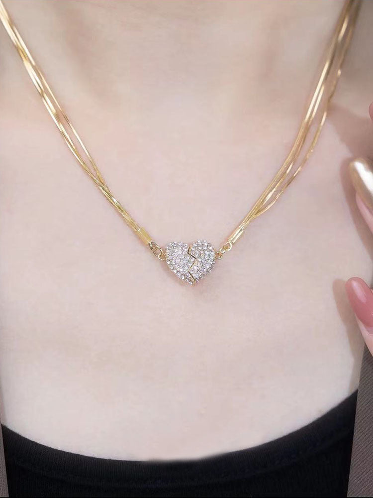 (🔥 🎁2024 New Year Hot Sale🎁 49% OFF)🔥Magnetic Love Patchwork Necklace