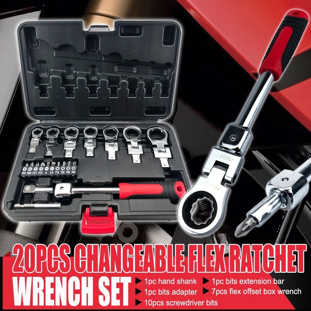 Removable Movable Head Ratchet Durable Power Saving Repair Tool Set(Free shipping worldwide)