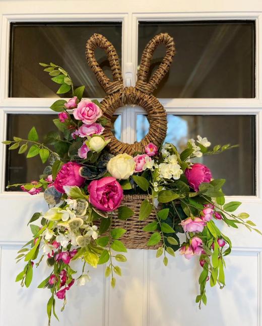 🔥Easter Hot Sale!🔥 - Bunny Basket Hanging Wall Pocket Spring Decor🐰