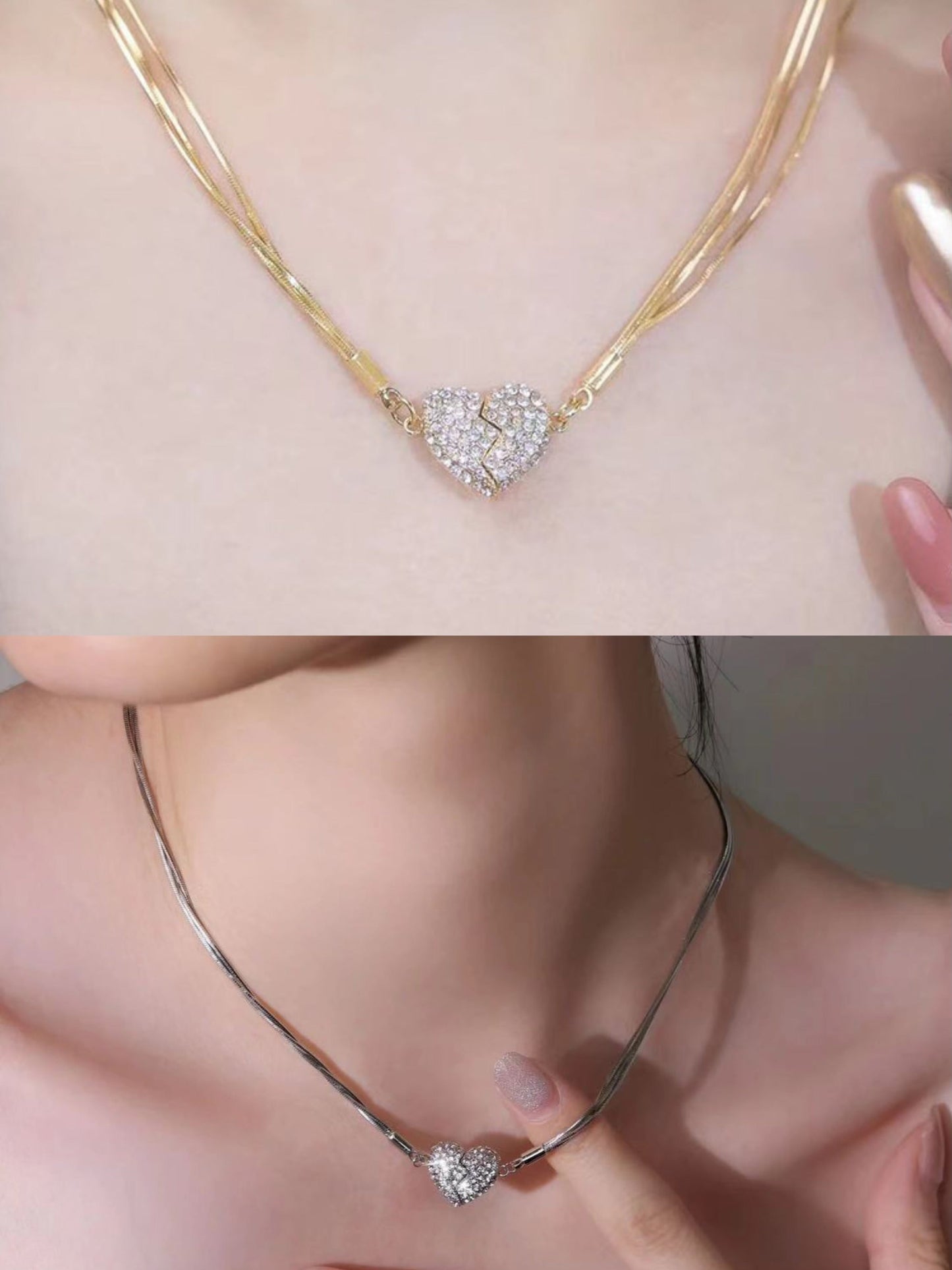 (🔥 🎁2024 New Year Hot Sale🎁 49% OFF)🔥Magnetic Love Patchwork Necklace