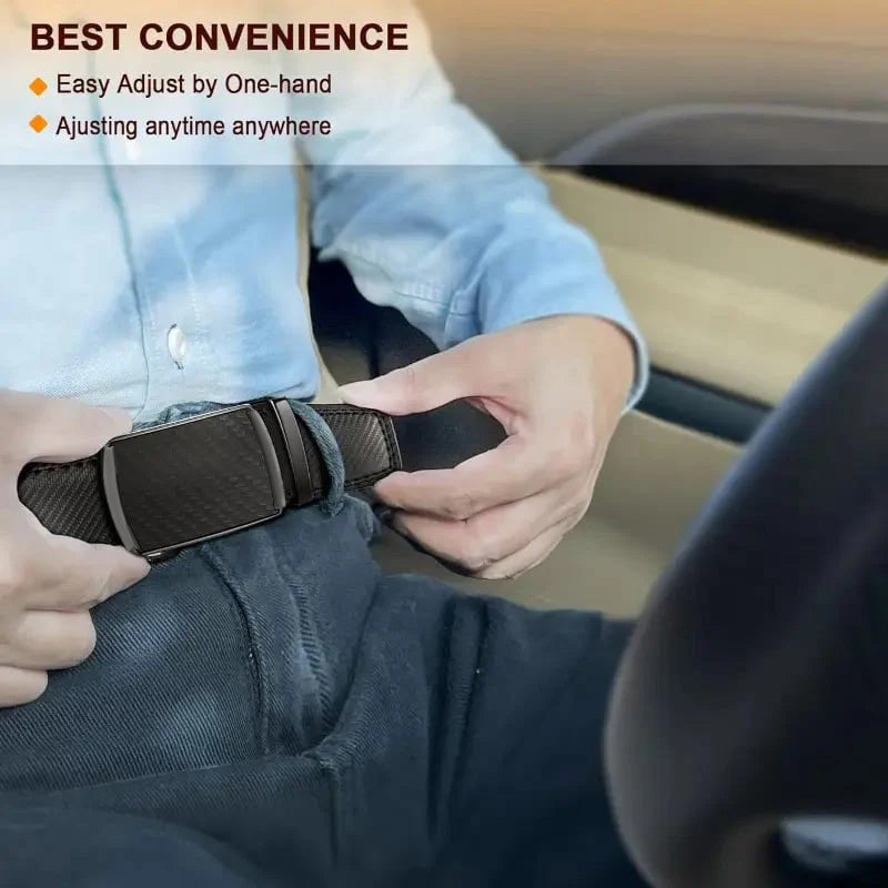 🚀24 hours shipping from UK🚀Leather Ratchet Belt With Adjustable Buckle