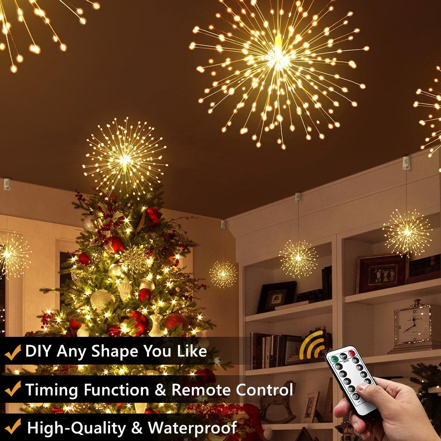 💖Christmas Pre-sale SAVE 49%🎄Hanging Starburst Fairy Lights for Christmas