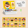 Magnetic puzzle box for children with game and drawing board