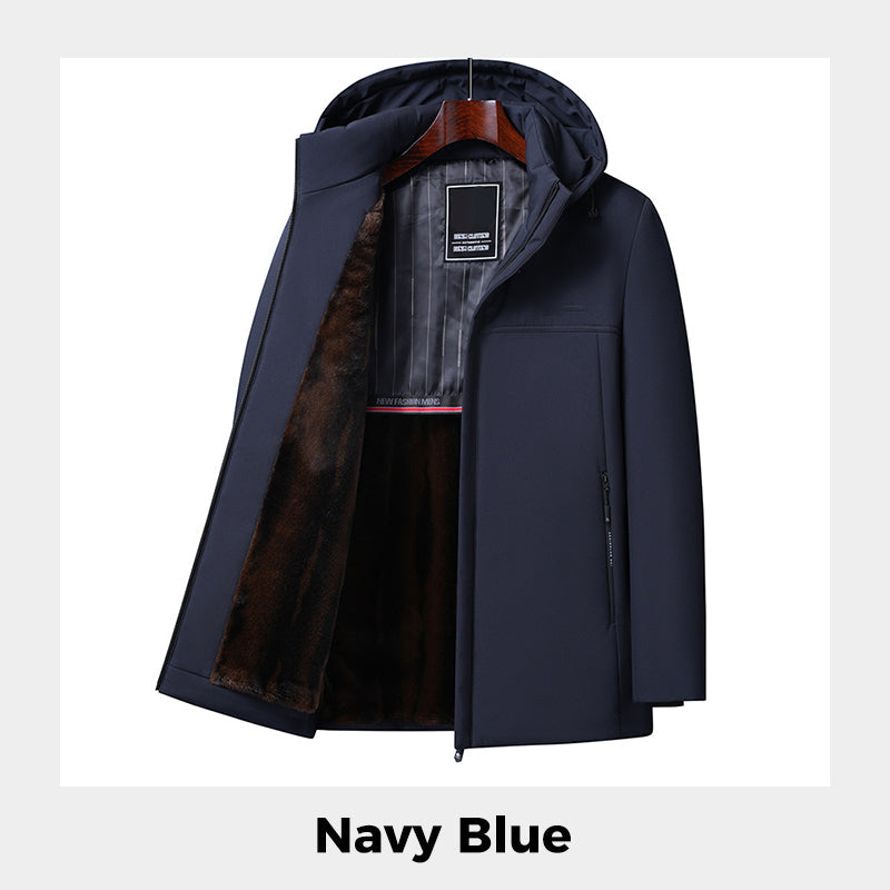 Men’s Thermal Thick Hooded Parka Coat -🧥🔥Windproof, Water-resistant, Maintains body temperature!