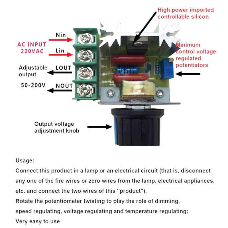 2000W Step Up & Down Voltage Controller(505 OFF)