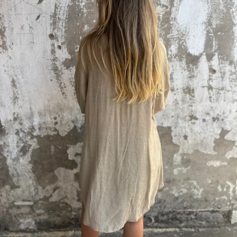 🌸Spring Specials💐 Women's Casual Long Sleeve Shirt & Shorts (2-Piece Set)