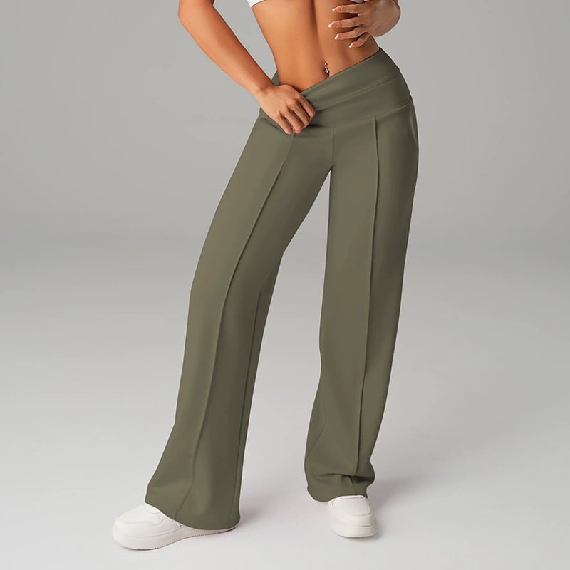 🧘♀️Women's High Waist Wide Leg Pants – Soft stretch fabric, gentle tummy control! Flattering fit for every shape. Easy pull-on, no tricky buttons.