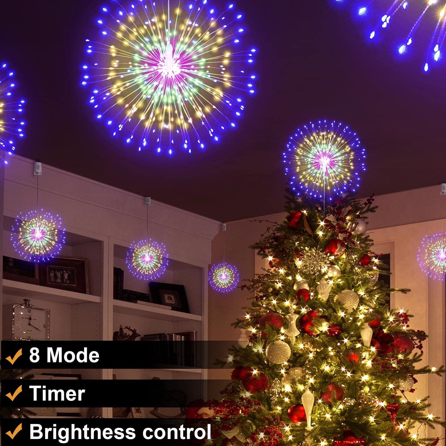 💖Christmas Pre-sale SAVE 49%🎄Hanging Starburst Fairy Lights for Christmas