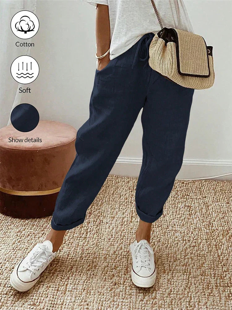 ๐ 50% OFF NOW ! โก Casual Cotton and Linen Pants for Women โ Skin-friendly Breathable, Loose Fit & All-match Daily Wear Design โ๏ธ