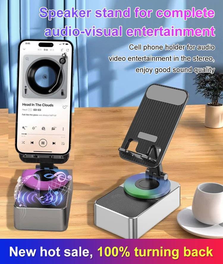 🔥Hot sale🔥Bluetooth Audio Power Phone Holder🎵🔋For mobile phones and tablets