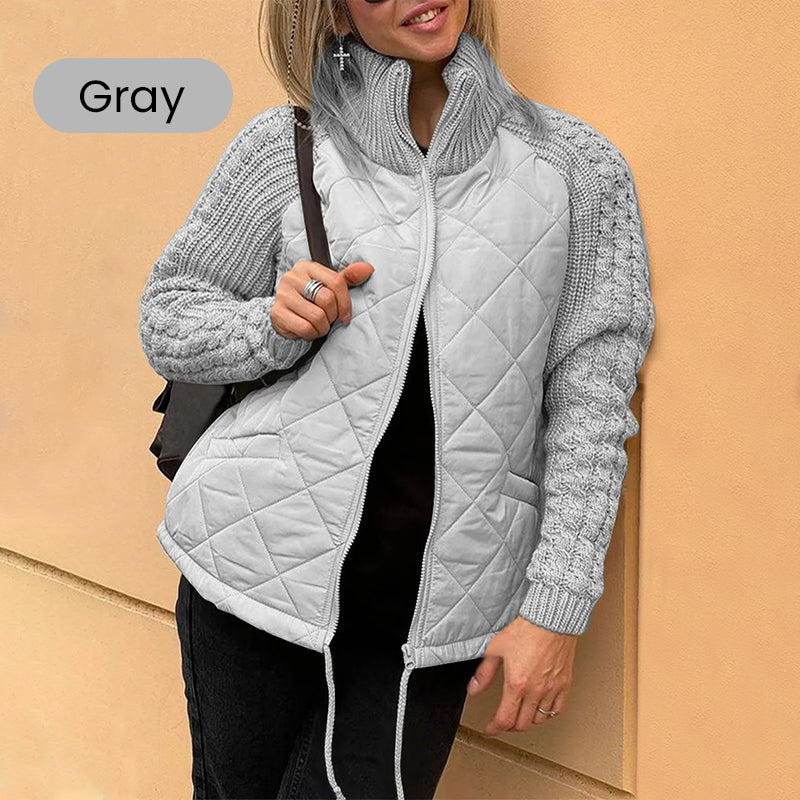 📣Autumn Special🍁Women's Knit Patchwork Puffy Jacket