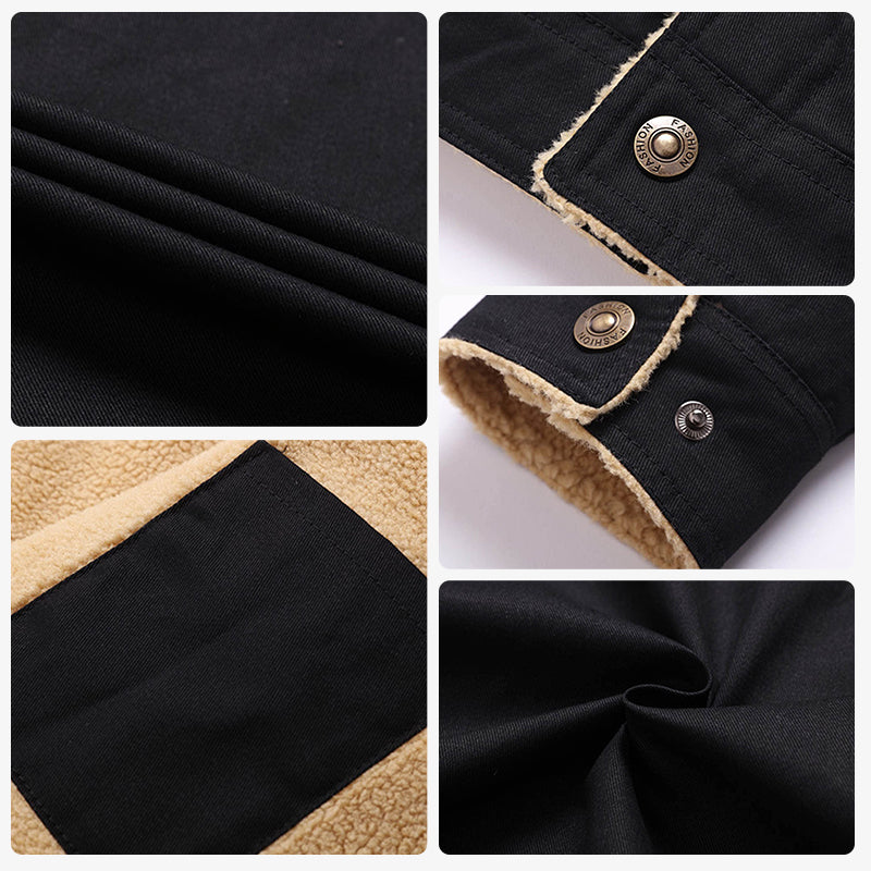 Men's Retro Western Winter Fleece Jacket✈️Free delivery throughout the UK