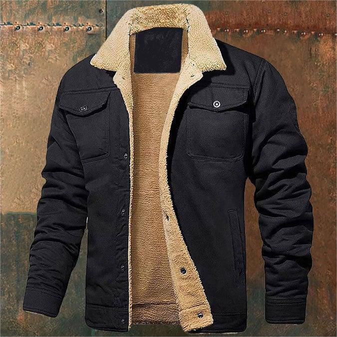 Men's Retro Western Winter Fleece Jacket✈️Free delivery throughout the UK
