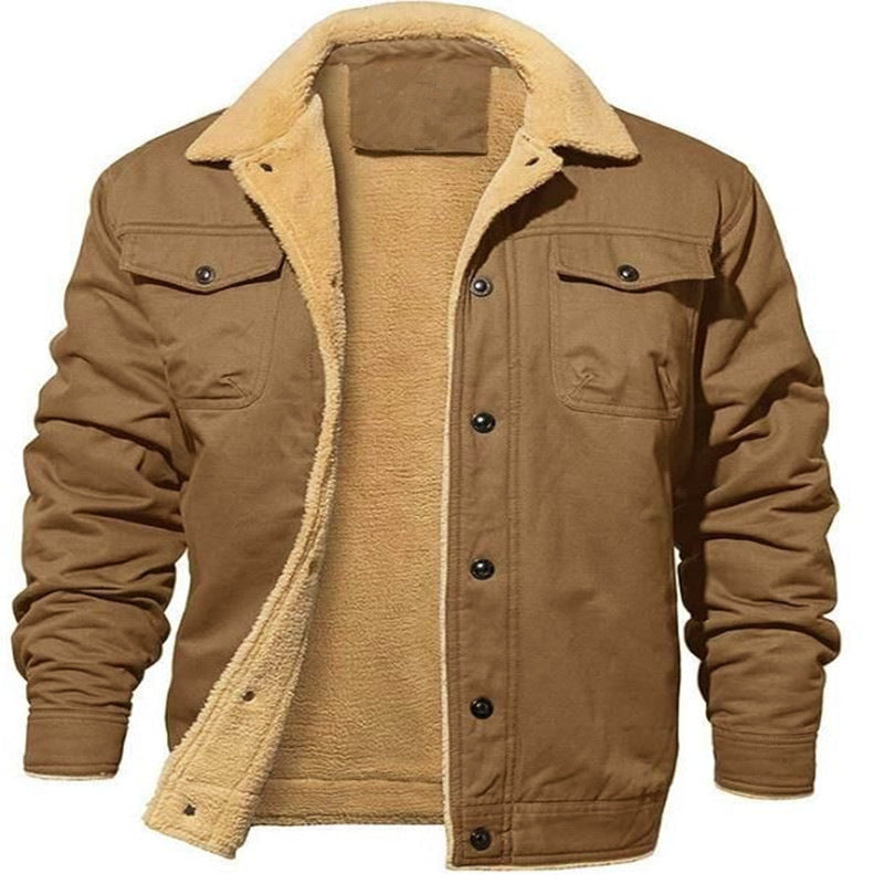 Men's Retro Western Winter Fleece Jacket✈️Free delivery throughout the UK