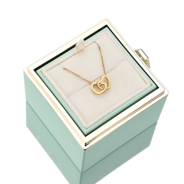 Eternal Rose Box - W/Engraved Necklace & Artificial Rose