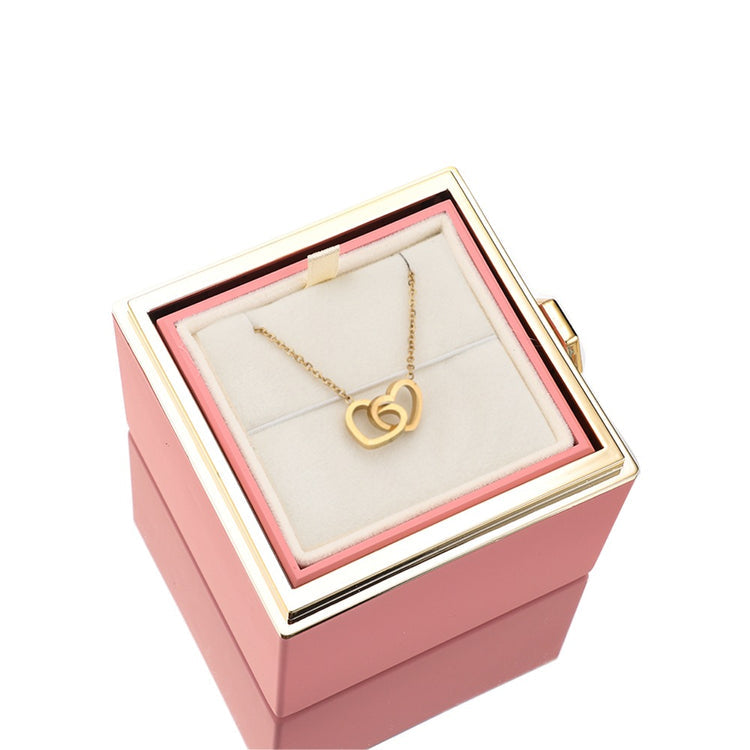 Eternal Rose Box - W/Engraved Necklace & Artificial Rose