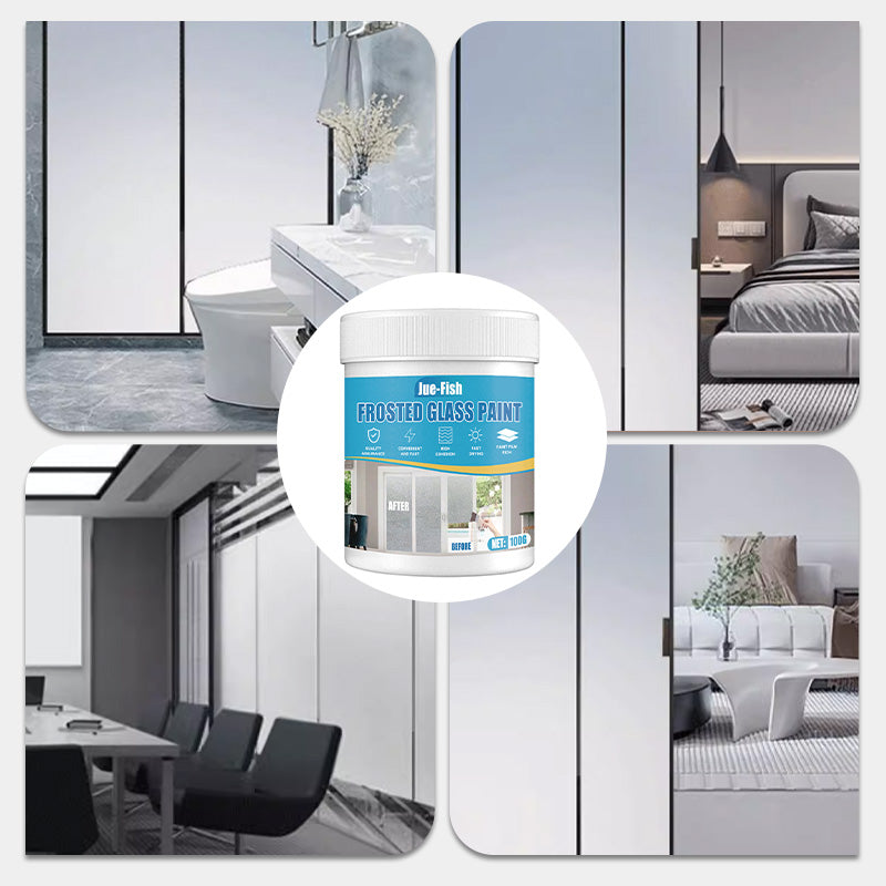 🎅Christmas Pre-sale🎁Waterproof Frosted Glass Paint for Door & Window with Brush
