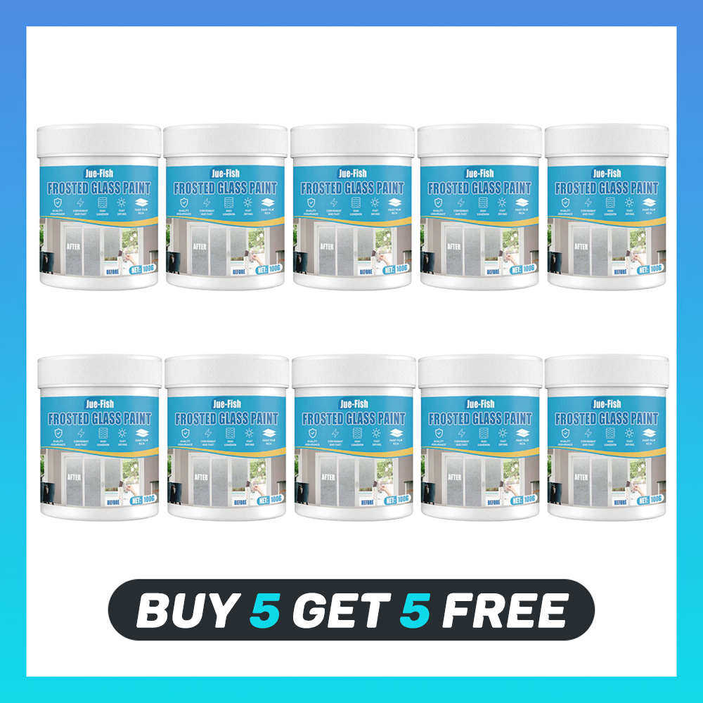 🎅Christmas Pre-sale🎁Waterproof Frosted Glass Paint for Door & Window with Brush