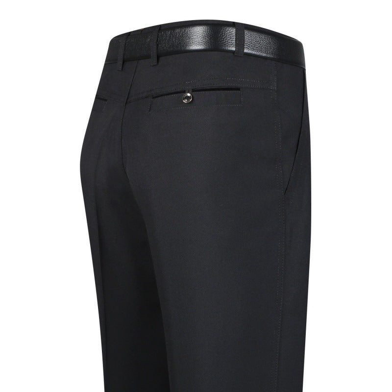 Middle-aged And Elderly Silk Linen Casual Suit Pants