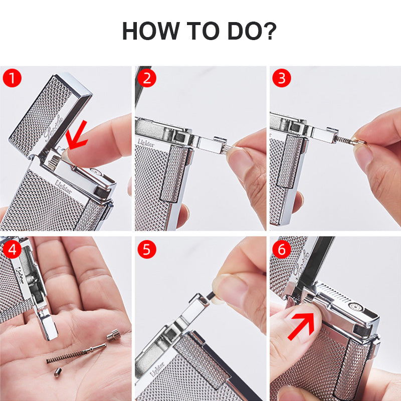 Fashionable, windproof lighter with double flame