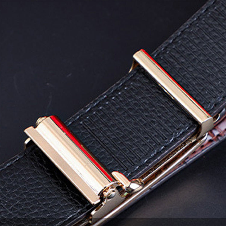 Men's Crocodile Pattern Automatic Buckle Belt