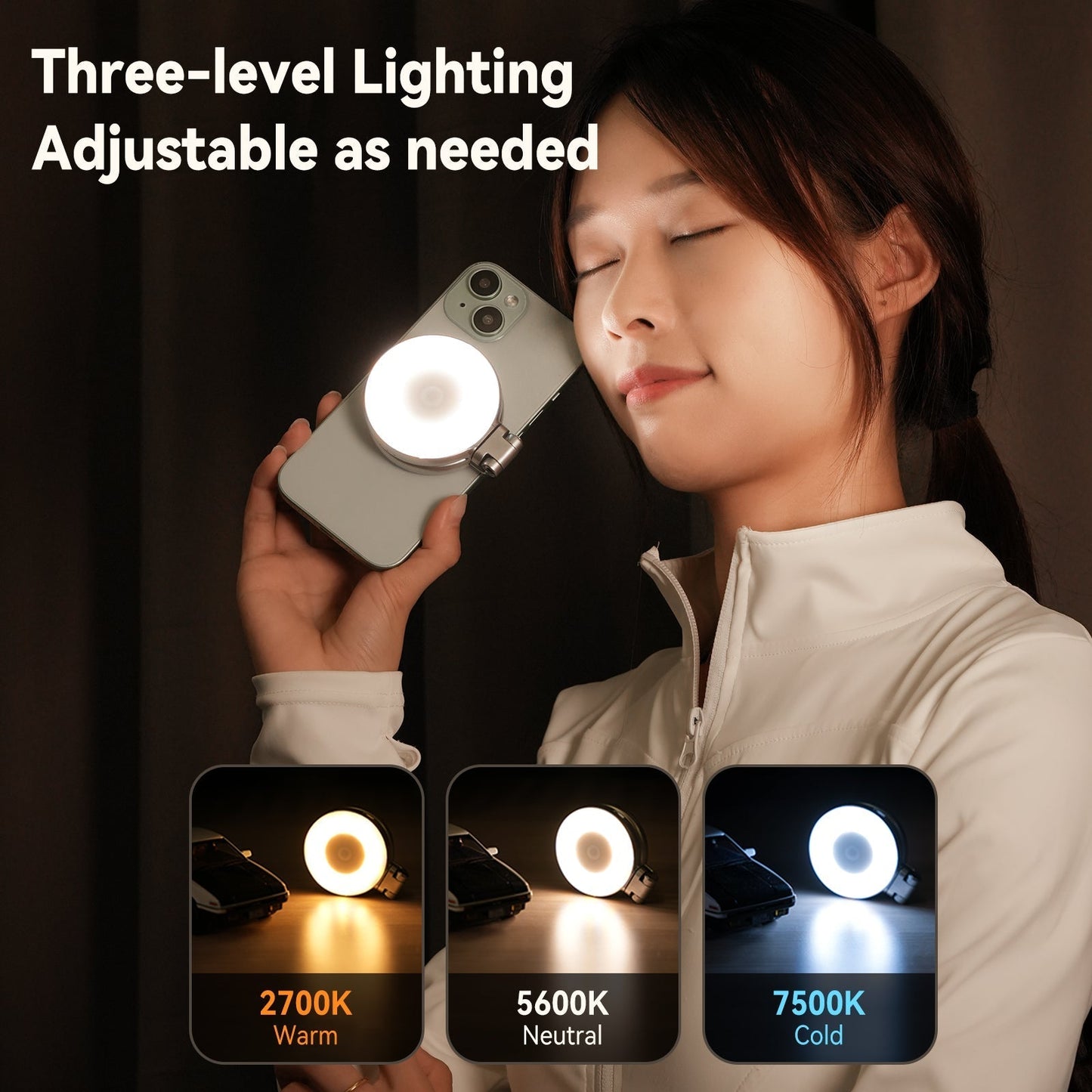 Telesin C03 Magnetic Selfie Ring Light