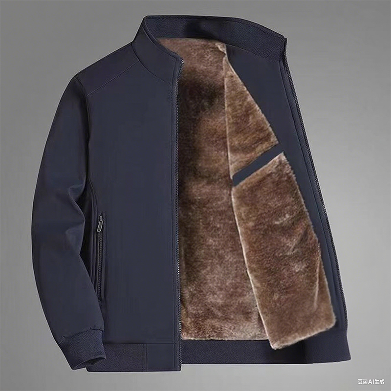 Hot Sale🏆Men's Solid Color Zip Up Warm Jacket -💪Anti-wrinkle, windproof, rainproof and snowproof!