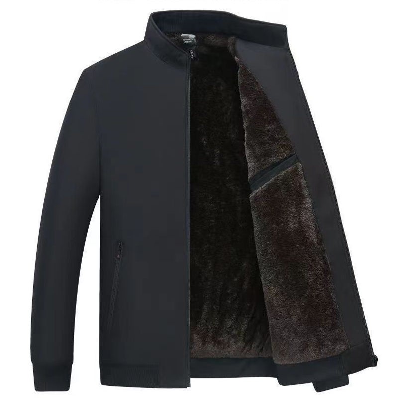 Hot Sale🏆Men's Solid Color Zip Up Warm Jacket -💪Anti-wrinkle, windproof, rainproof and snowproof!