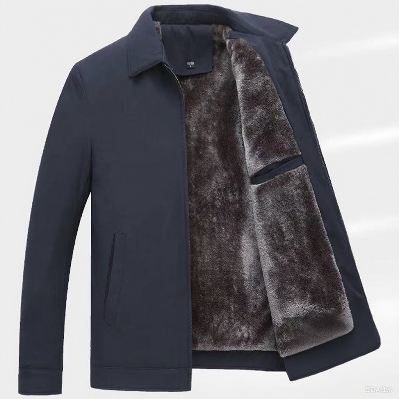 Hot Sale🏆Men's Solid Color Zip Up Warm Jacket -💪Anti-wrinkle, windproof, rainproof and snowproof!