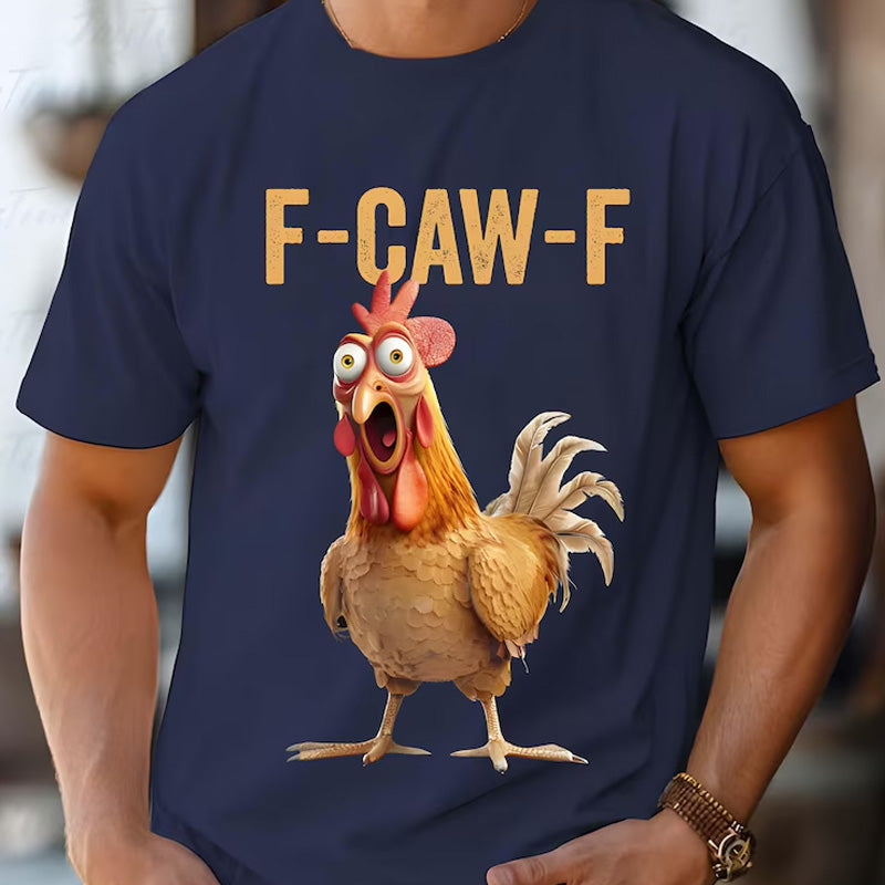 🐓F-Caw-F😍Humorous Chicken Pattern T-Shirt🖤