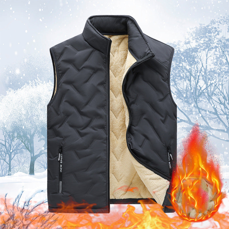 ✨️❄️Unisex Winter Warm Casual Sleeveless Quilted Vest With Fleece Lining