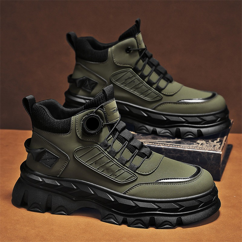 Men's Retro Casual Chunky Ankle Boots