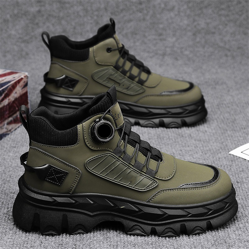 Men's Retro Casual Chunky Ankle Boots