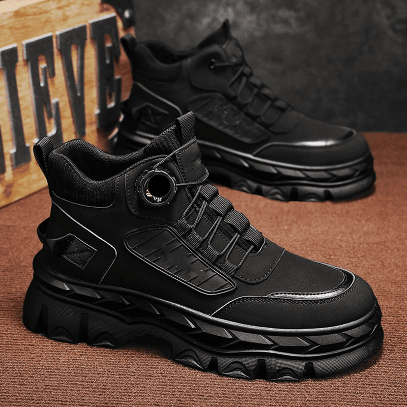 Men's Retro Casual Chunky Ankle Boots