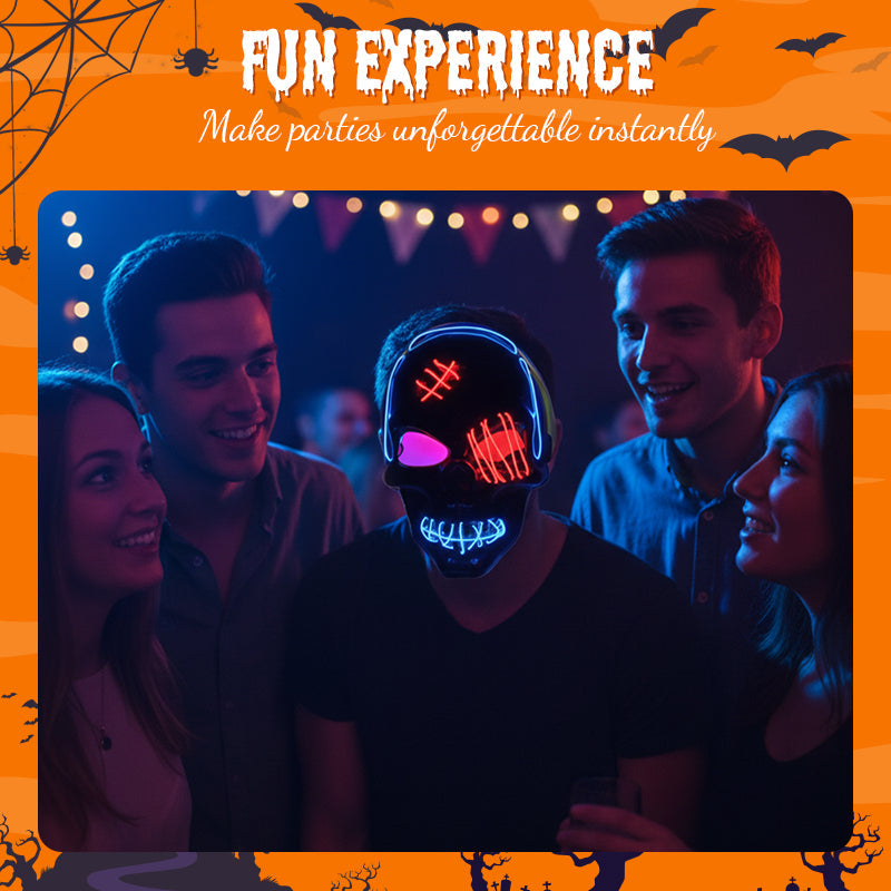 💀🎃Halloween LED Skull Mask -👏Most Popular in 2025!