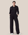 🔥AirEase Sleeve Wide-Leg Jumpsuit -👏4-way stretch, Front zip and Practical pockets!