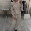 Women's Fashion Round Neck Tops & Pants 2-Piece Set