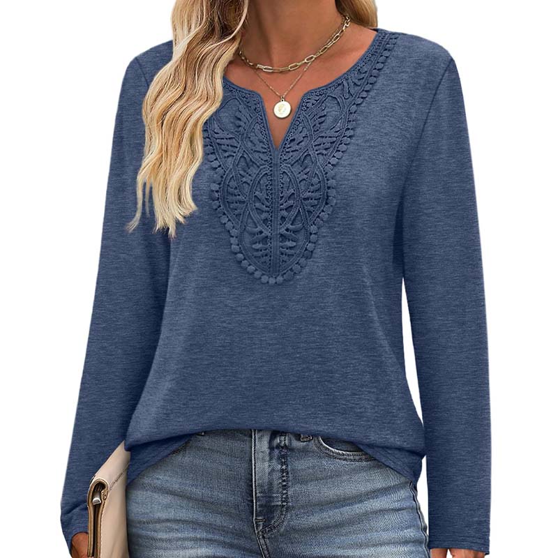 New!🌟Women’s Elegant V-Neck Long Sleeve Top
