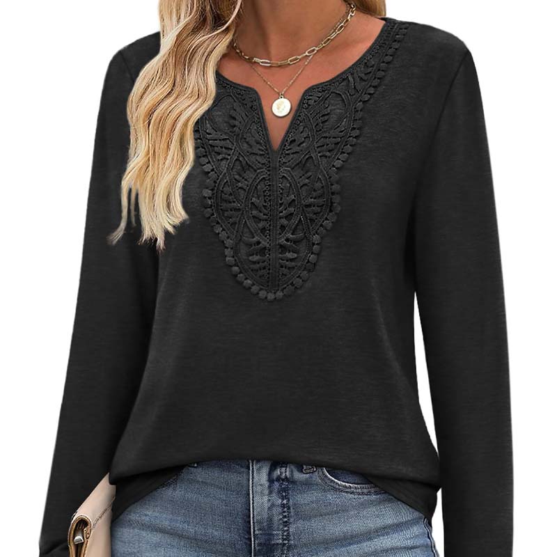 New!🌟Women’s Elegant V-Neck Long Sleeve Top