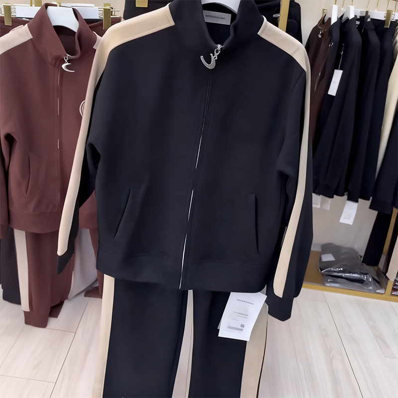 Women's Solid Color Zip Up Sports Suit