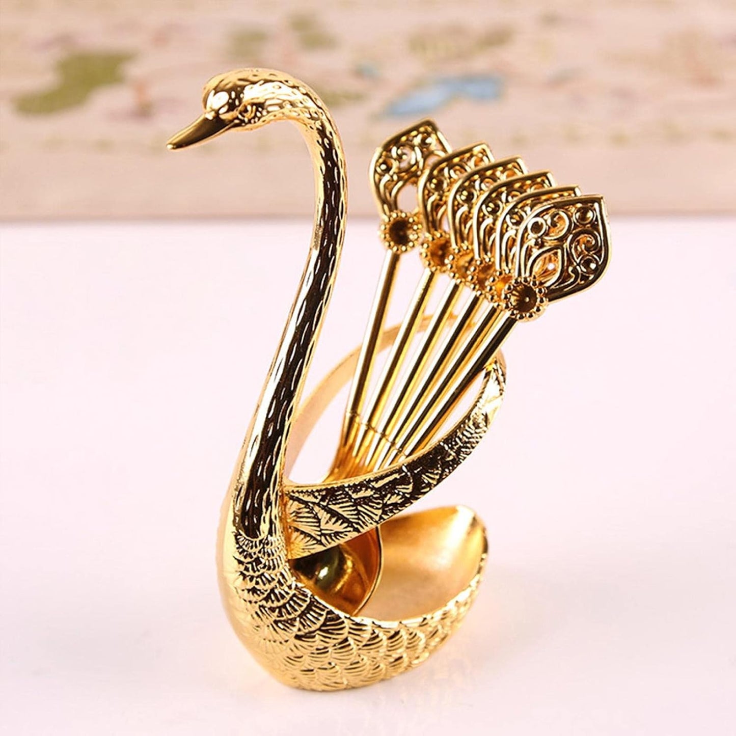 🦢✨☕ Creative Swan Design Coffee Stirring Spoon Set (6 Spoons)