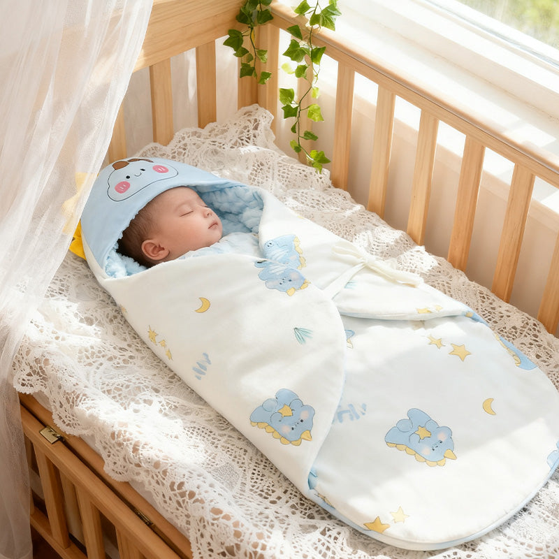 Cartoon Baby Sleep Sack with Anti-Startle Design