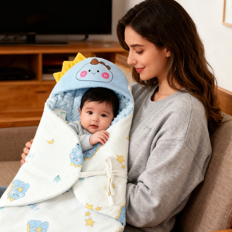 Cartoon Baby Sleep Sack with Anti-Startle Design