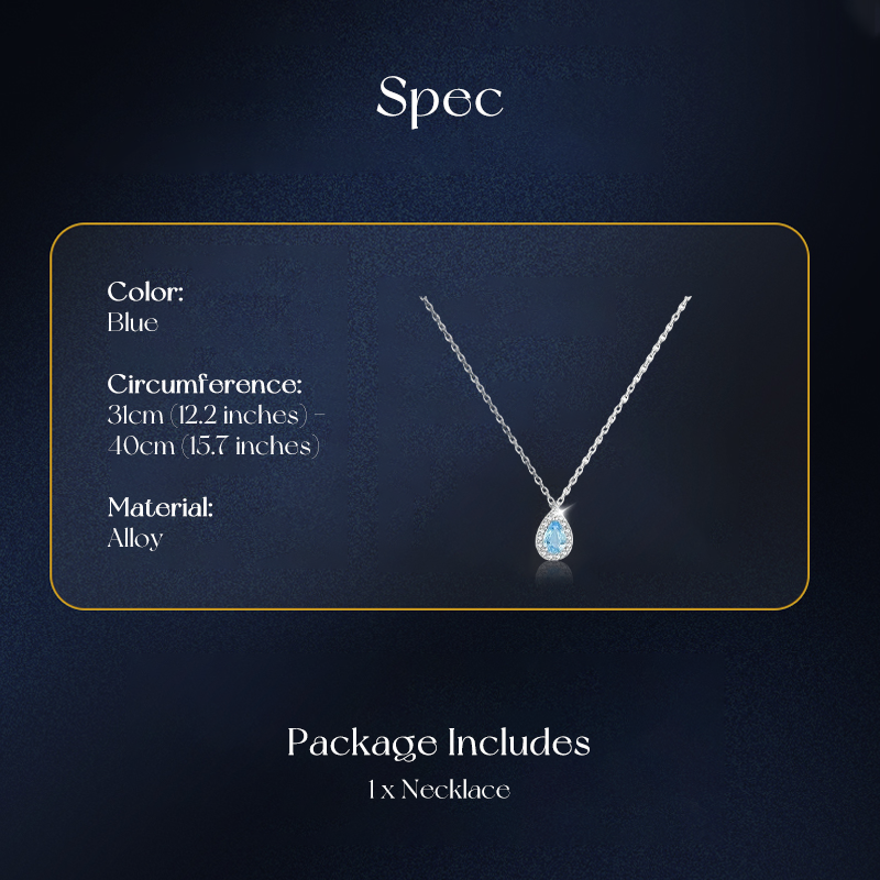 💎✨ Timeless Elegance | Blue Teardrop Pendant for Women | Shine Every Day 【New 2026 | 50% OFF】