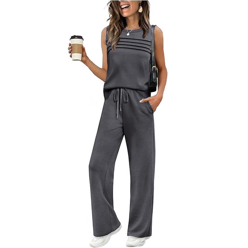 🎁HOT SALE 50% OFF💥Women's Sleeveless Top & Drawstring Pants Set