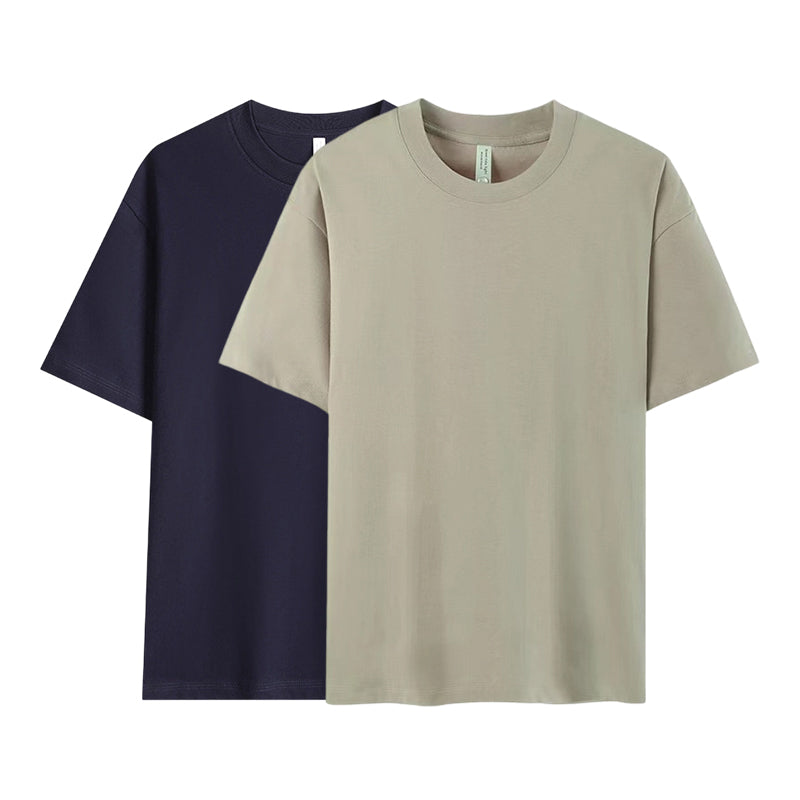 Men's Solid Color Drop-Shoulder T-Shirt