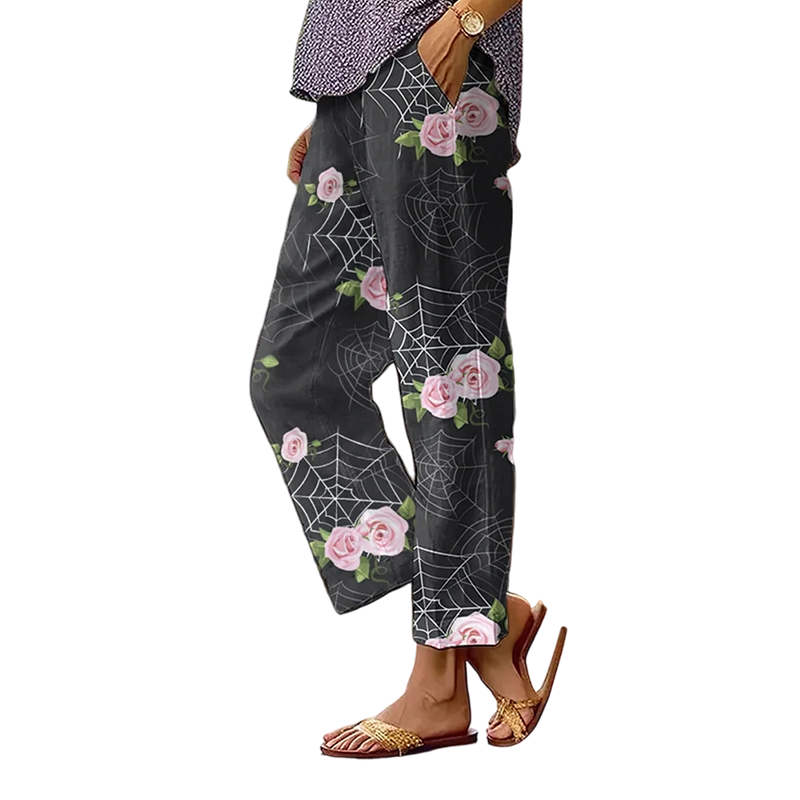 Women's Floral Print Casual Pants