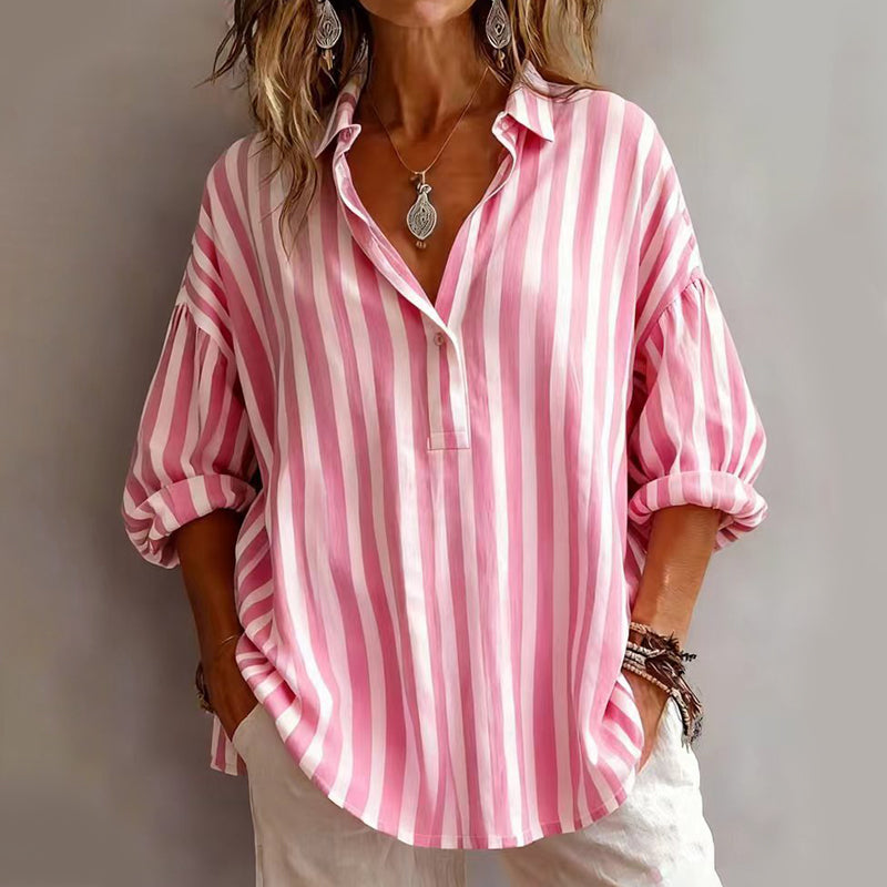 Women's Casual Striped Pullover Shirt