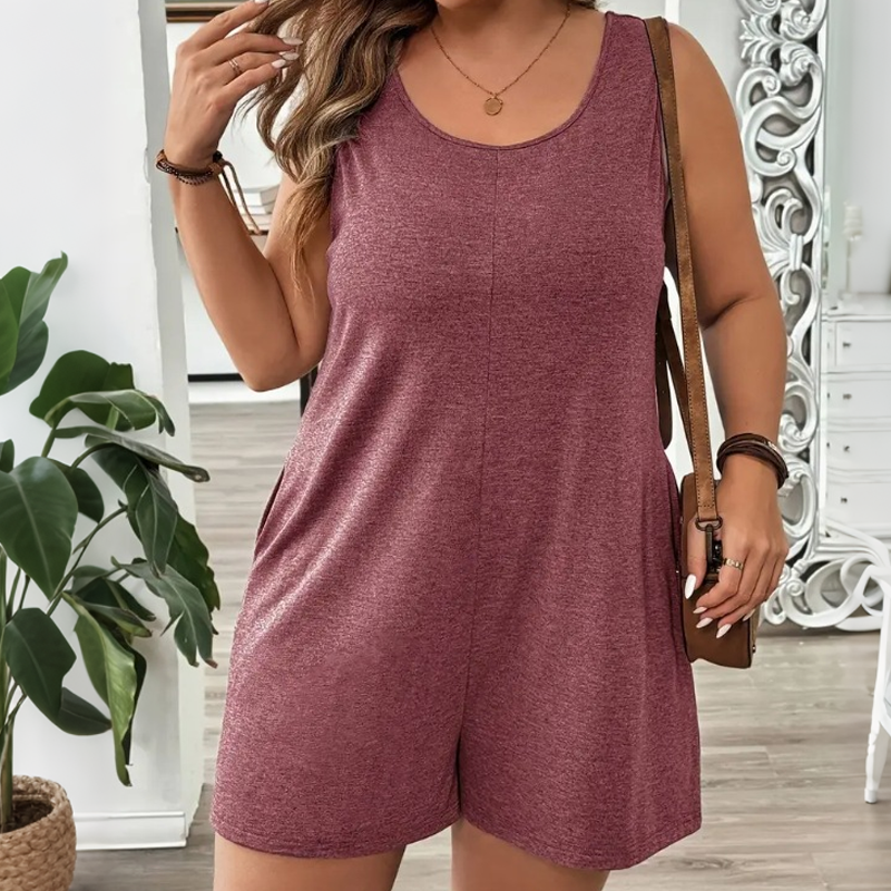 ๐ LIMITED-TIME 50% OFF! ๐ฅ Women's Plus Size Sleeveless Jumpsuit with Pockets โ Flowy, Comfortable, Versatile โจ